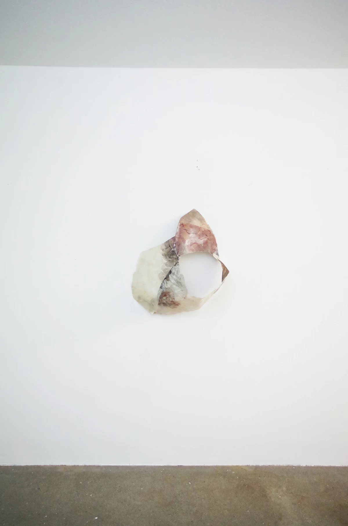 [60/76/35 cm] glued, stiffened, coloured textile waste - zoe bilgeri/ 2025/ zuerich