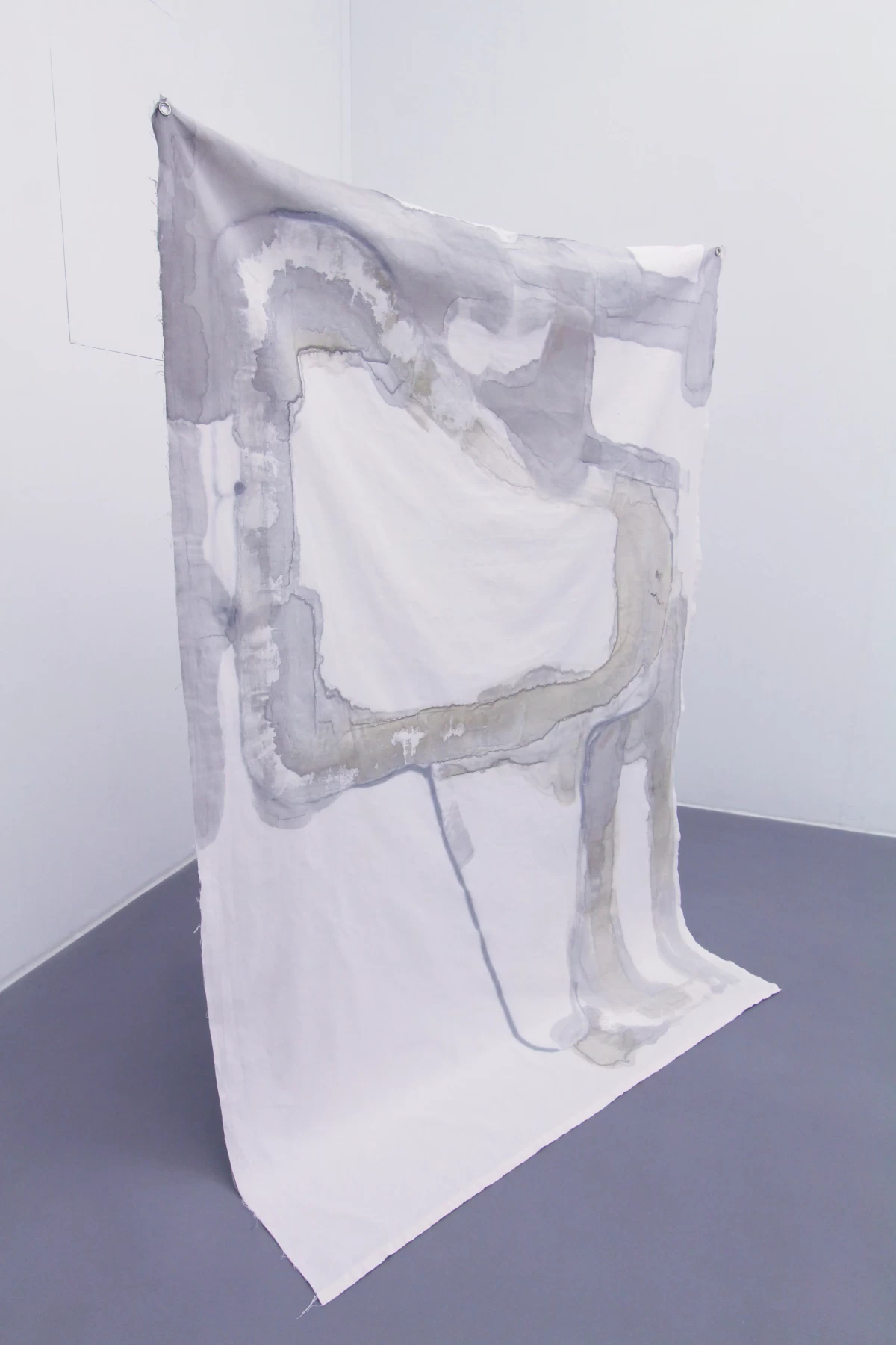 a landscape [172/110 cm] textile remnants coloured with self-produced pigments - zoe bilgeri/ 2023/ weimar