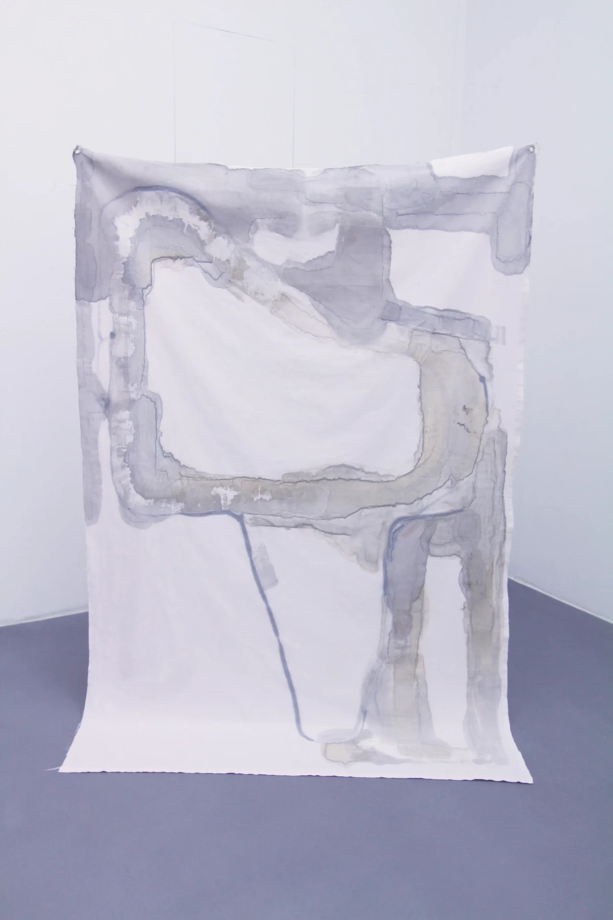 a landscape [172/110 cm] textile remnants coloured with self-produced pigments - zoe bilgeri/ 2023/ weimar
